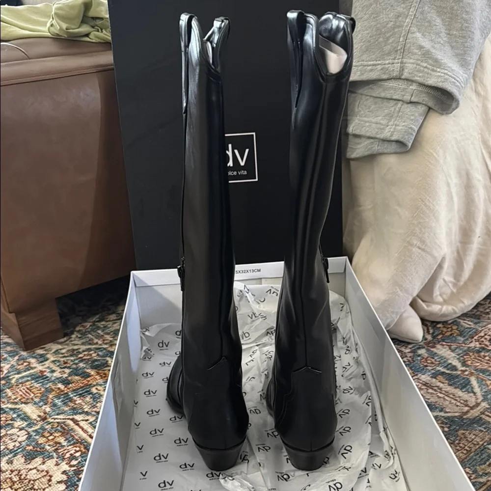DV Dolce Vita Kit Knee-High Cowboy Boots - Picture 8 of 9